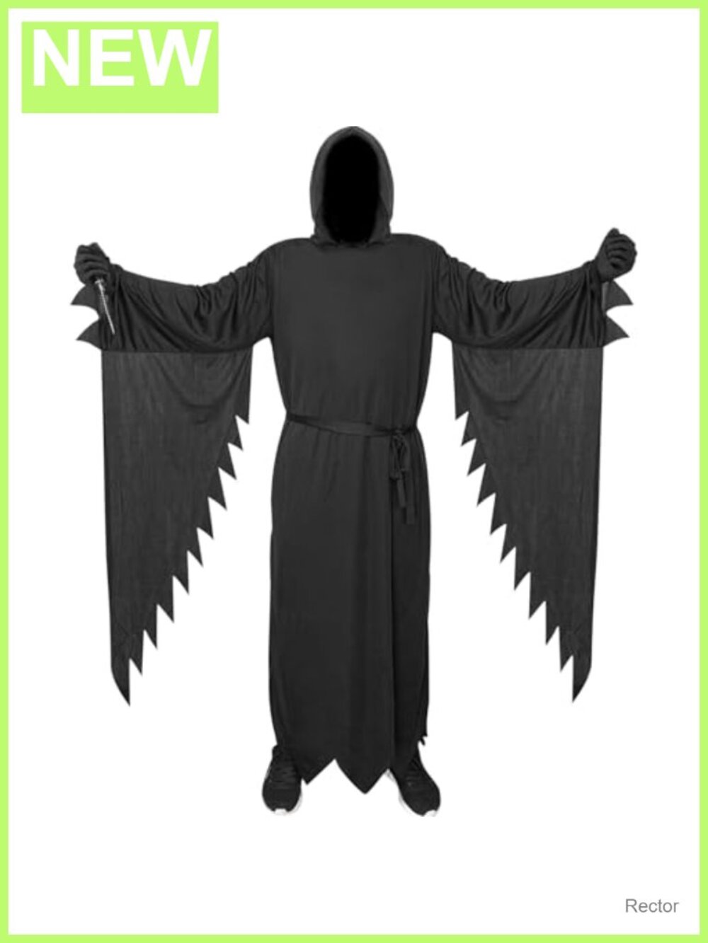 Hooded Robe Costume Set with Belt Gloves for Halloween Cosplay